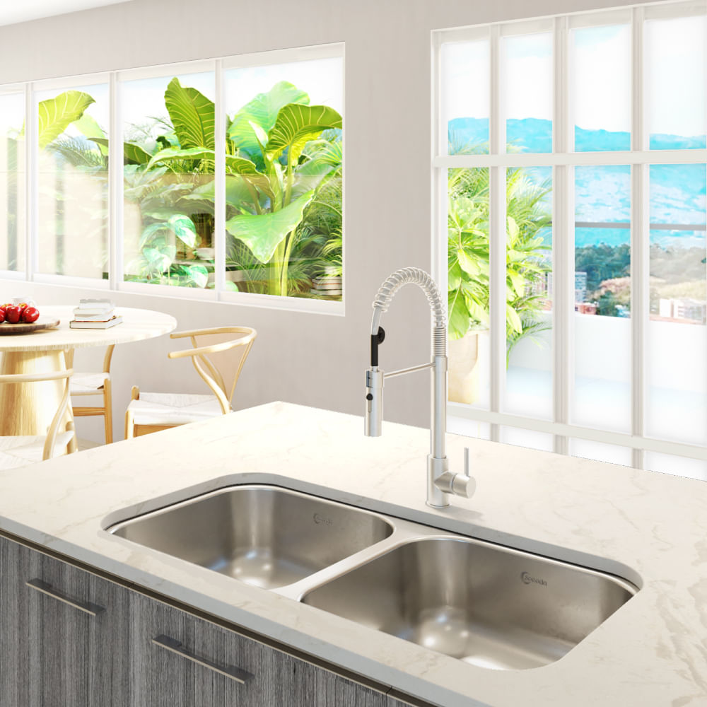 Fregador Doble Tina 31.5"x16.9" Submontar