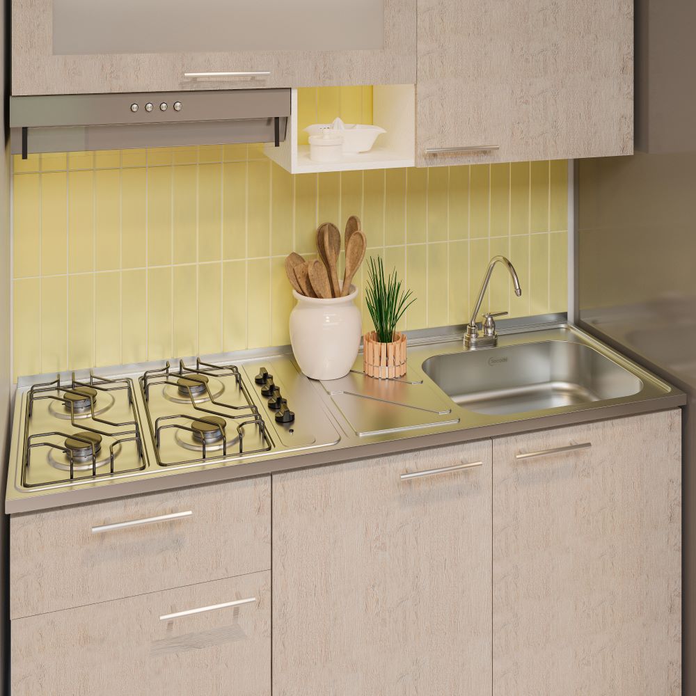Sobre de Cocina 1.50m x 0.52m 4 Gas