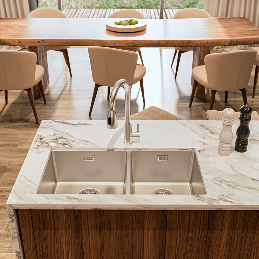 Grifería Prime Acero Satín