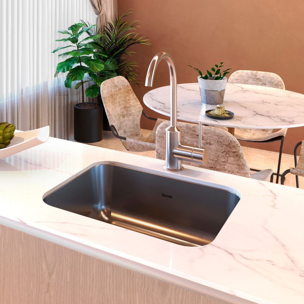 Lavaplatos Sencillo 59x46cm Satinado Socoda