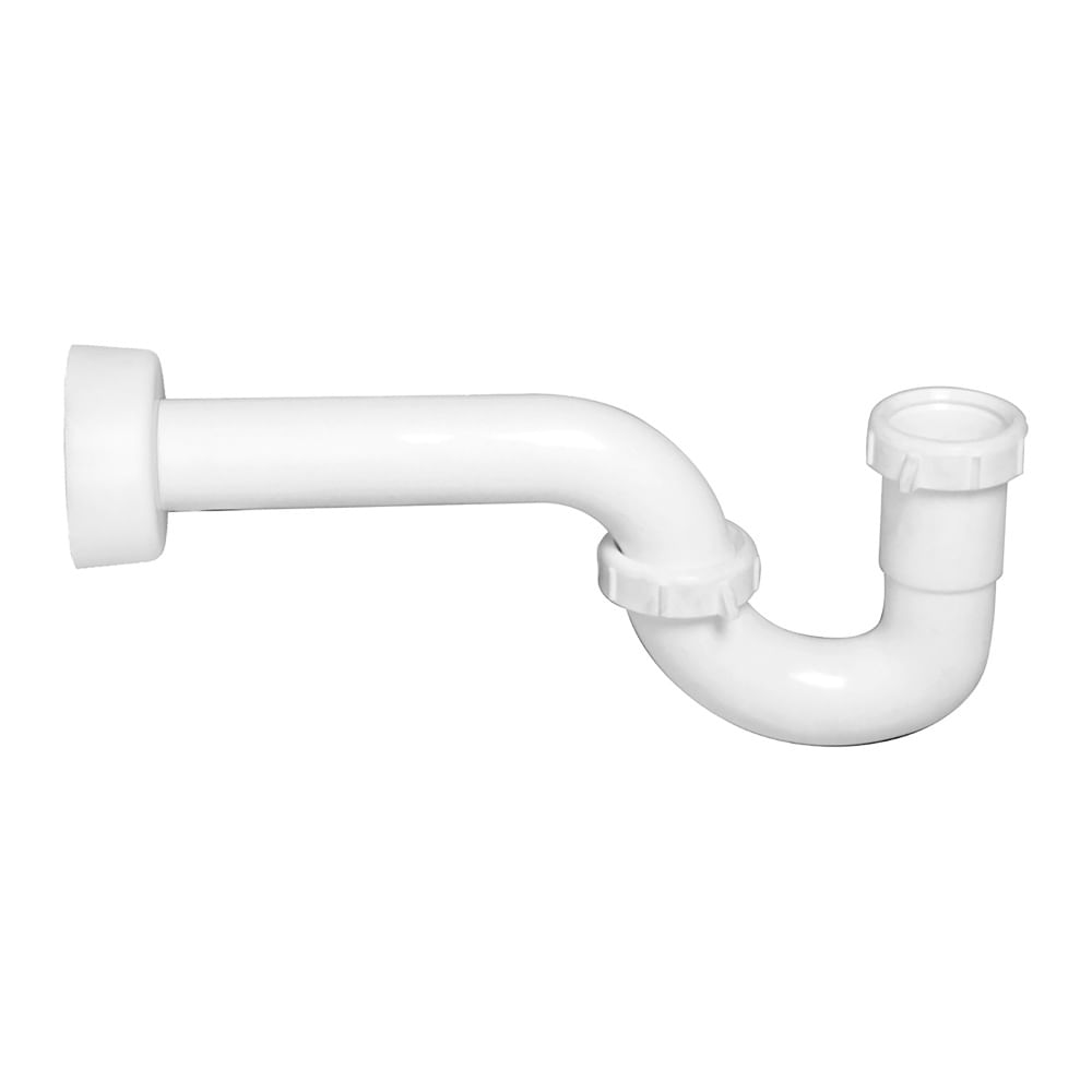 Sifón en P rígido blanco