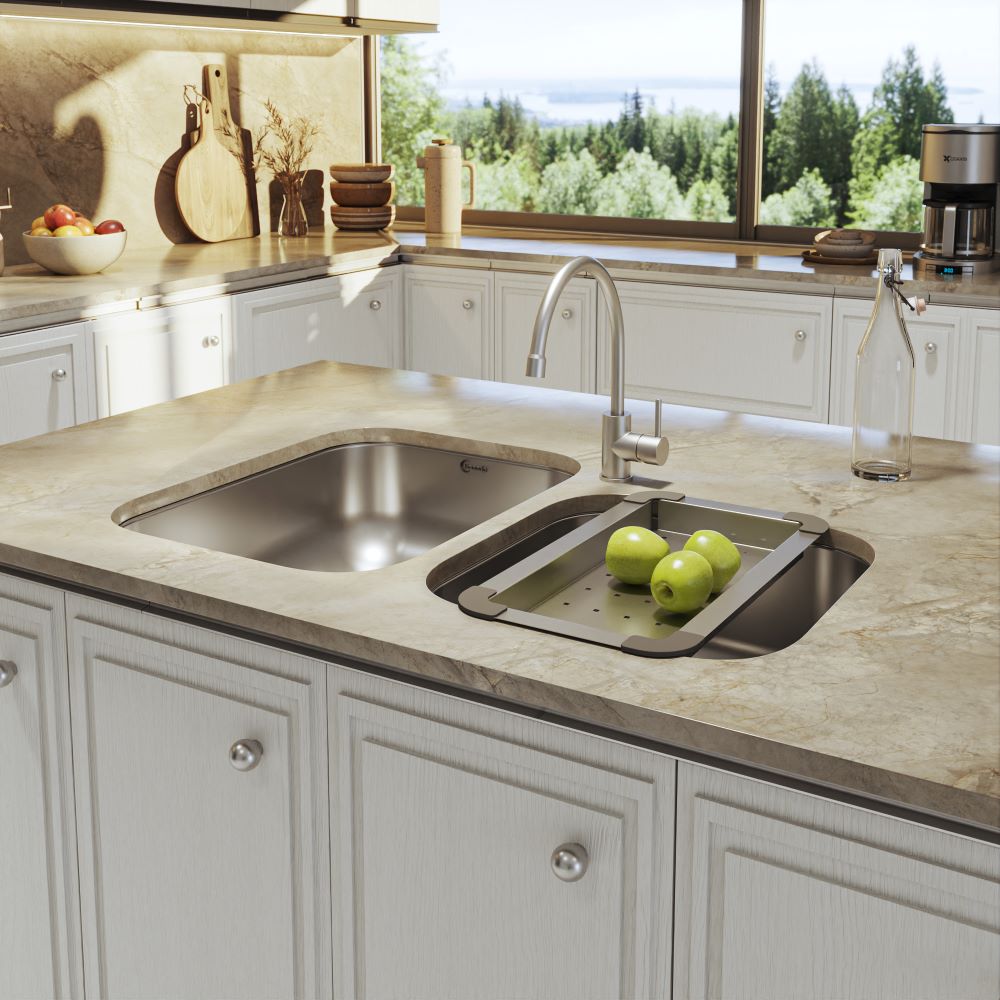 Lavaplatos Doble Tanque 84x56 Submontar/Empotrar