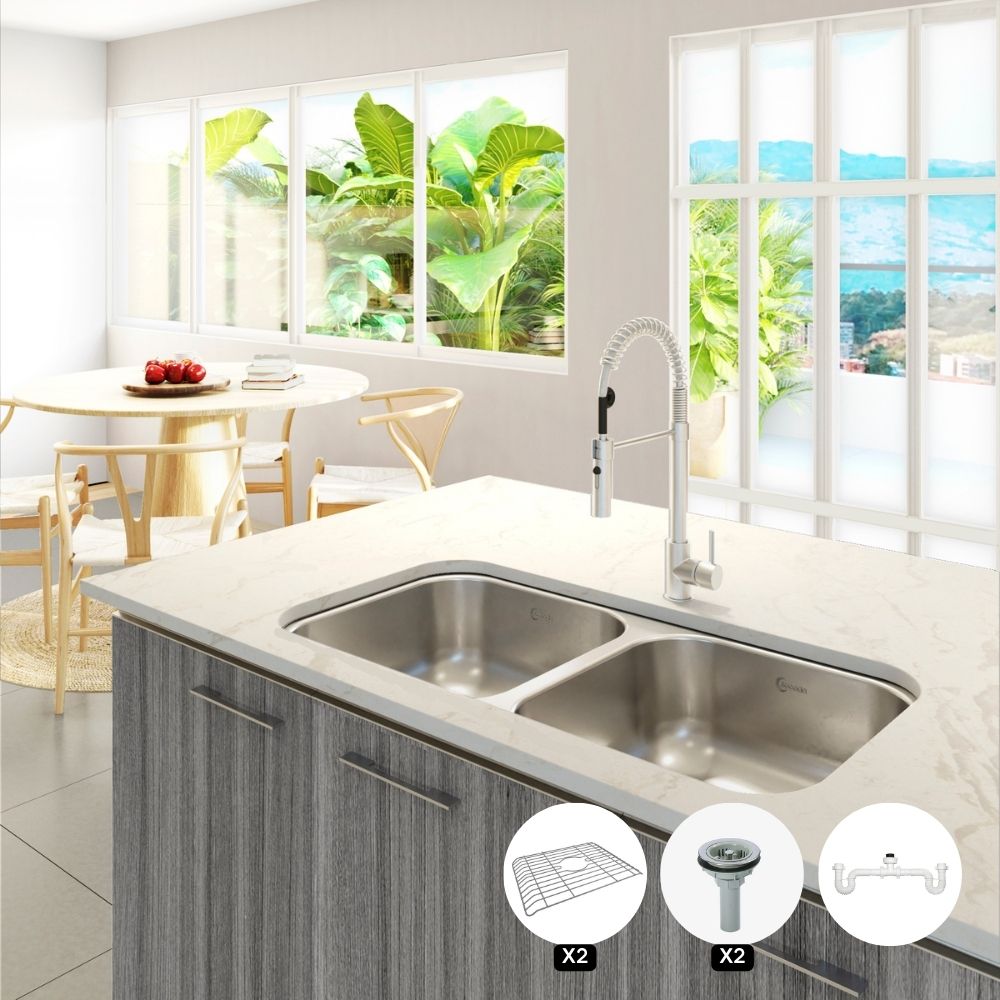 Combo Lavaplatos 80x43+Sifon+ Canastillas+Rejilla